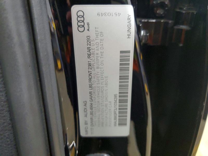 67267676 :رقم المزاد ، WAUB8GFF3J1034285 vin ، 2018 Audi A3 مزاد بيع