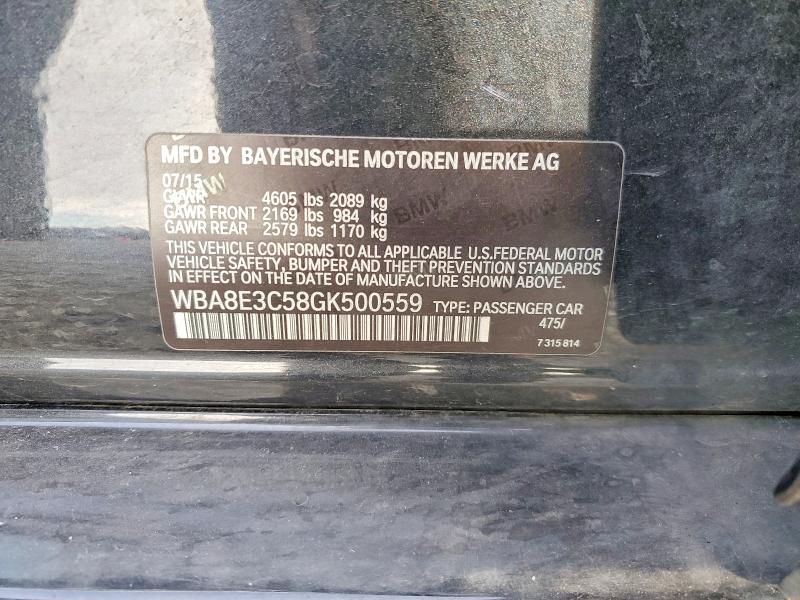 Aukcja sprzedaży 2016 Bmw 328, vin: WBA8E3C58GK500559, numer aukcji: 67924496