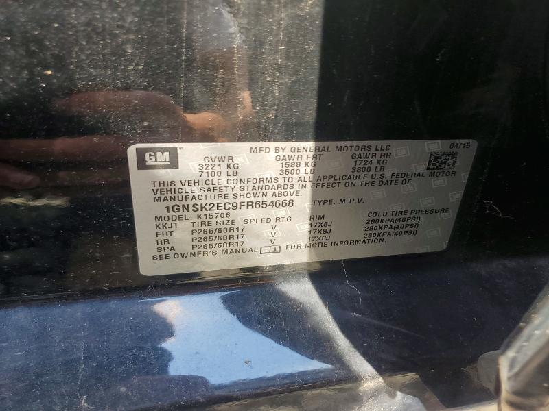 Aukcja sprzedaży 2015 Chevrolet Tahoe, vin: 1GNSK2EC9FR654668, numer aukcji: 68104256