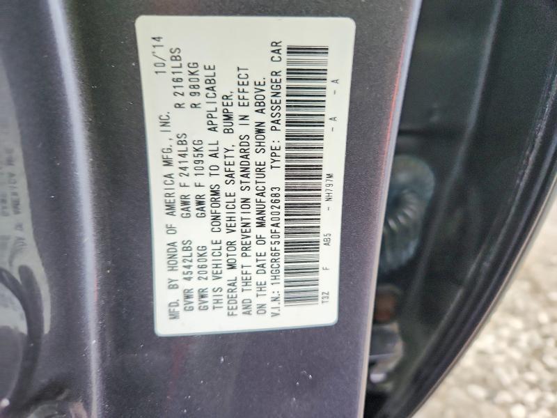 70228666 :رقم المزاد ، 1HGCR6F50FA002683 vin ، 2015 Honda Accord مزاد بيع
