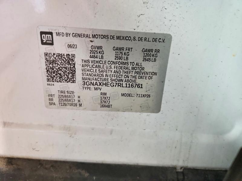 Продажа на аукционе авто 2024 Chevrolet Equinox, vin: 3GNAXHEG7RL116761, номер лота: 67522456