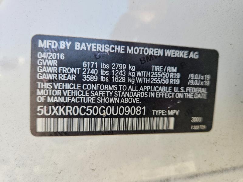 Aukcja sprzedaży 2016 Bmw X5, vin: 5UXKR0C50G0U09081, numer aukcji: 69790116