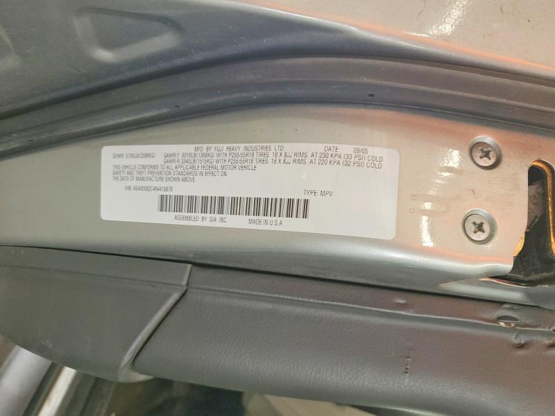 67501616 :رقم المزاد ، 4S4WX82C464415878 vin ، 2006 Subaru B9 Tribeca مزاد بيع
