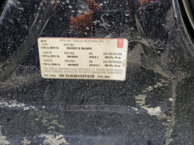 Aukcja sprzedaży 2016 Tesla Model X, vin: 5YJXCBE41GF018130, numer aukcji: 68048206