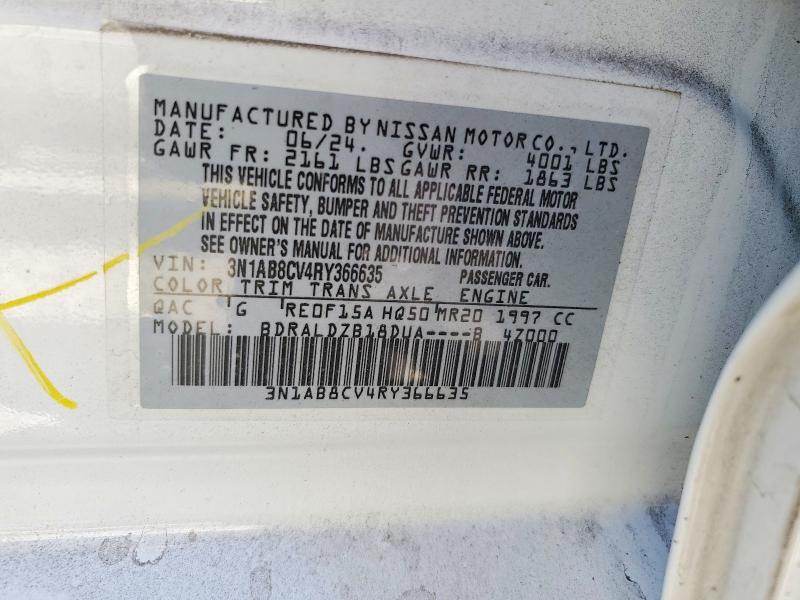 Aukcja sprzedaży 2024 Nissan Sentra, vin: 3N1AB8CV4RY366635, numer aukcji: 69377726