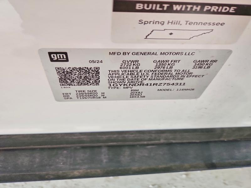 Aukcja sprzedaży 2024 Cadillac Xt5, vin: 1GYKNDR41RZ754311, numer aukcji: 70246296