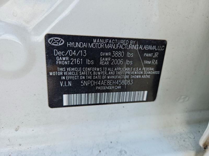 Aukcja sprzedaży 2014 Hyundai Elantra, vin: 5NPDH4AE8EH458083, numer aukcji: 68665046