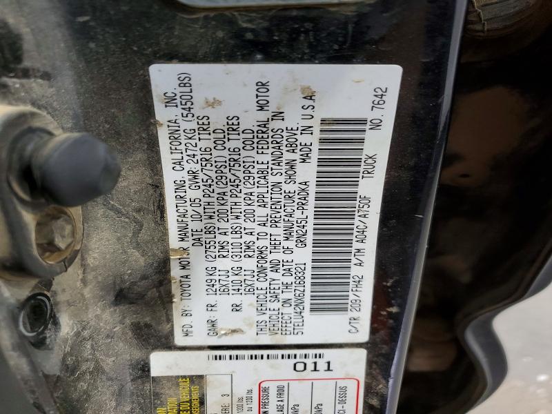 67240386 :رقم المزاد ، 5TELU42NX6Z168321 vin ، 2006 Toyota Tacoma مزاد بيع