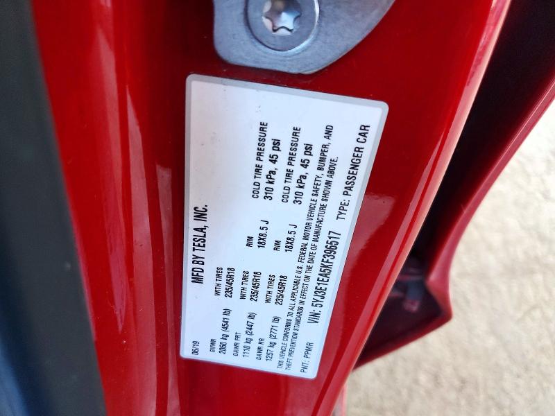 Aukcja sprzedaży 2019 Tesla Model 3, vin: 5YJ3E1EA5KF396517, numer aukcji: 67928416