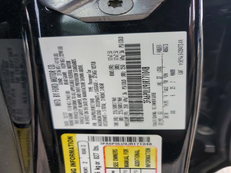 Aukcja sprzedaży 2018 Ford Fusion, vin: 3FA6P0LU9JR171048, numer aukcji: 67536746