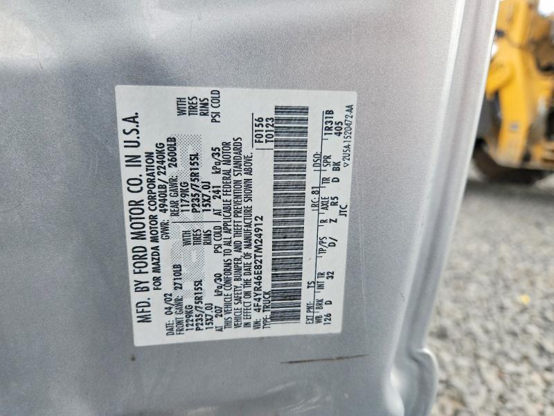 66851276 :رقم المزاد ، 4F4YR46E82TM24912 vin ، 2002 Mazda B4000 مزاد بيع
