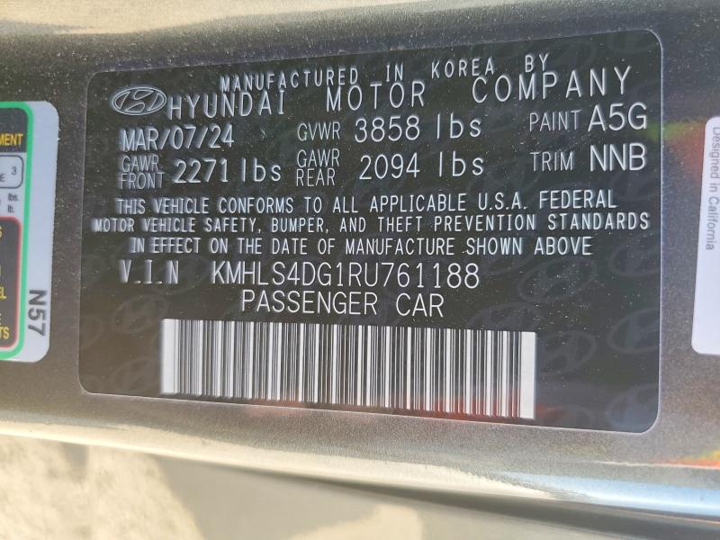Aukcja sprzedaży 2024 Hyundai Elantra, vin: KMHLS4DG1RU761188, numer aukcji: 67214376