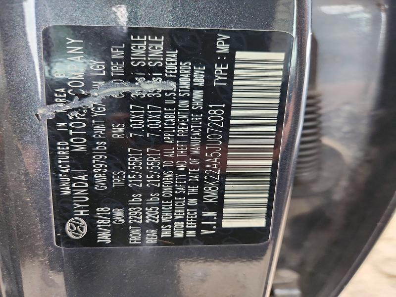 Aukcja sprzedaży 2018 Hyundai Kona, vin: KM8K22AA5JU072081, numer aukcji: 68375996
