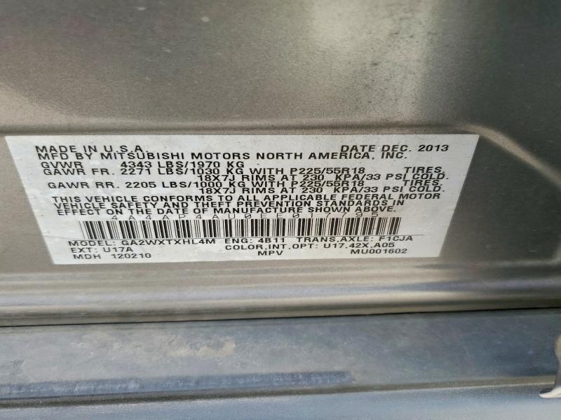 71240156 :رقم المزاد ، 4A4AP4AU0EE017795 vin ، 2014 Mitsubishi Outlander Sport مزاد بيع