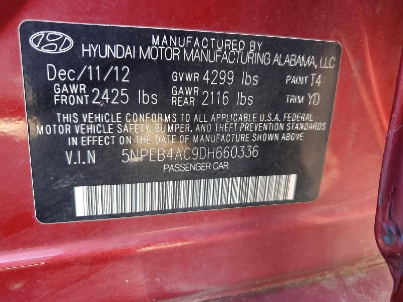 Продажа на аукционе авто 2013 Hyundai Sonata, vin: 5NPEB4AC9DH660336, номер лота: 67755906