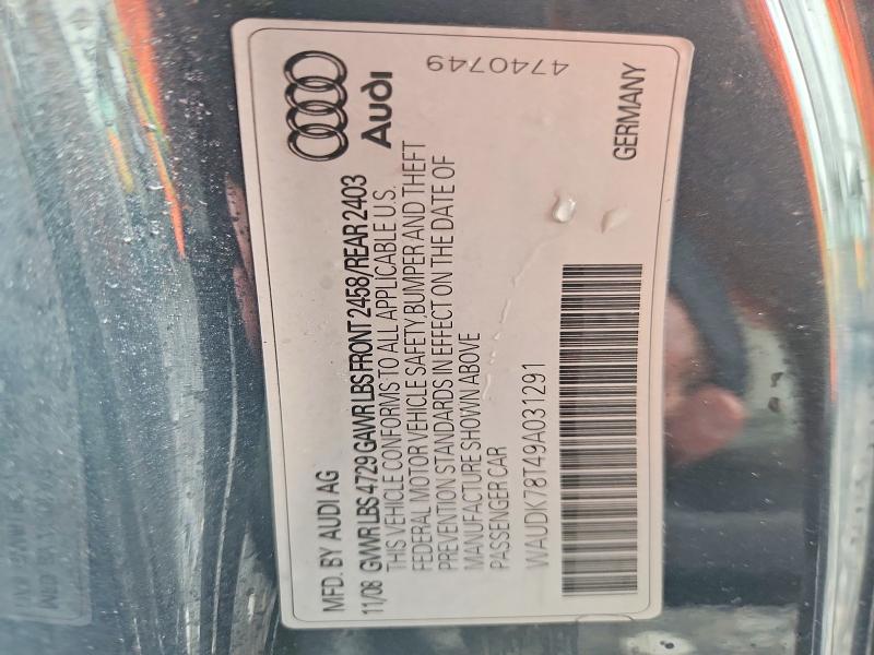 Aukcja sprzedaży 2009 Audi A5, vin: WAUDK78T49A031291, numer aukcji: 68355576