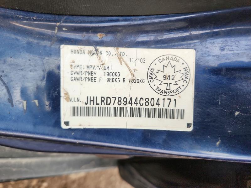 Aukcja sprzedaży 2004 Honda Cr-v, vin: JHLRD78944C804171, numer aukcji: 68637376