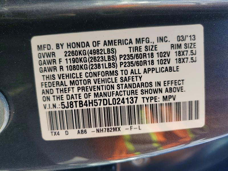 Продаж на аукціоні авто 2013 Acura Rdx, vin: 5J8TB4H57DL024137, номер лоту: 68173506