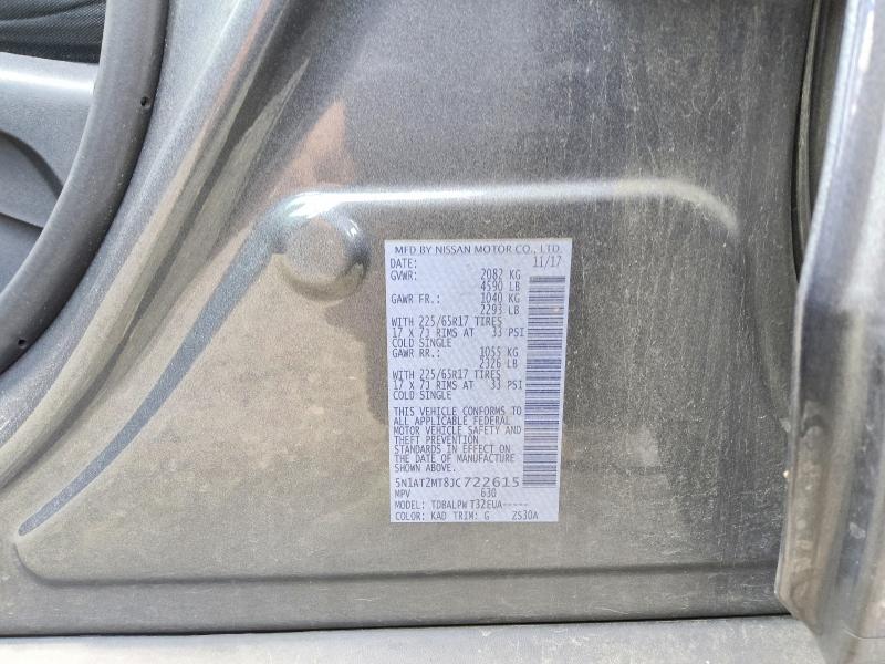 Aukcja sprzedaży 2018 Nissan Rogue, vin: 5N1AT2MT8JC722615, numer aukcji: 67139716