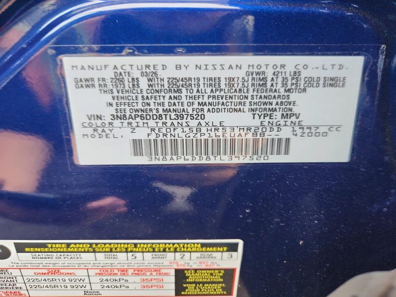 Aukcja sprzedaży 2026 Nissan Kicks, vin: 3N8AP6DD8TL397520, numer aukcji: 68958716