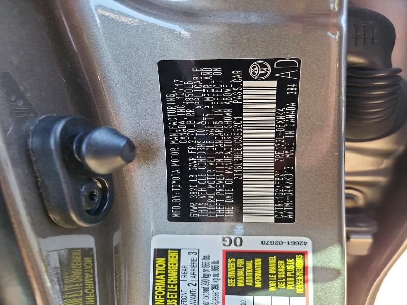 68564946 :رقم المزاد ، 2T1BURHE6JC995201 vin ، 2018 Toyota Corolla مزاد بيع