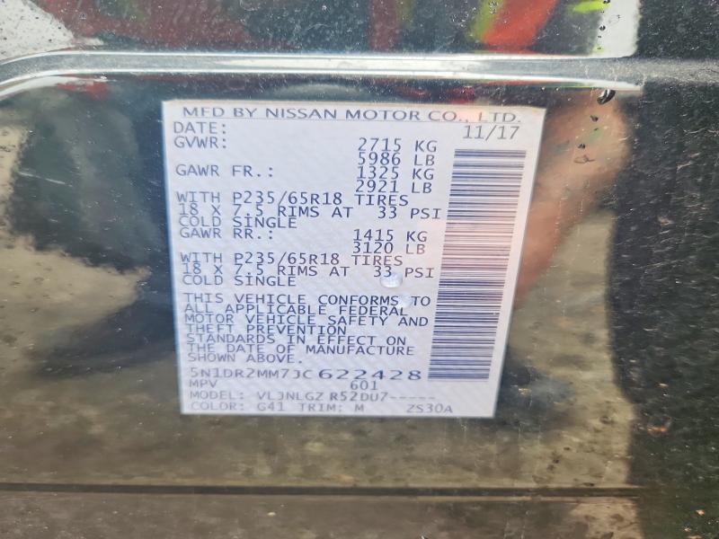 Aukcja sprzedaży 2018 Nissan Pathfinder, vin: 5N1DR2MM7JC622428, numer aukcji: 69180786