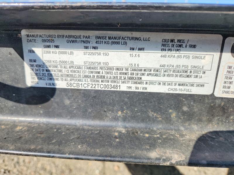 Продажа на аукционе авто 2026 Bwise Unknown, vin: 58CB1CF22TC003481, номер лота: 68870396