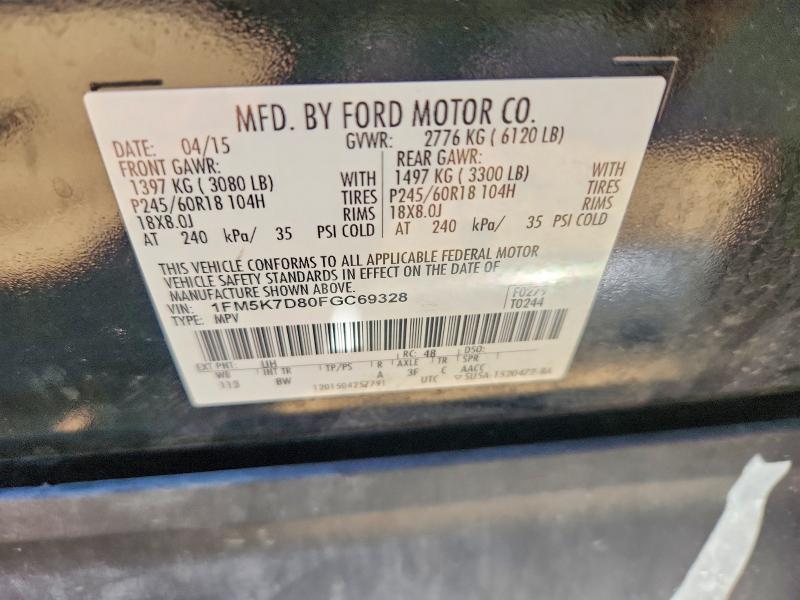 Продажа на аукционе авто 2015 Ford Explorer, vin: 1FM5K7D80FGC69328, номер лота: 68652536