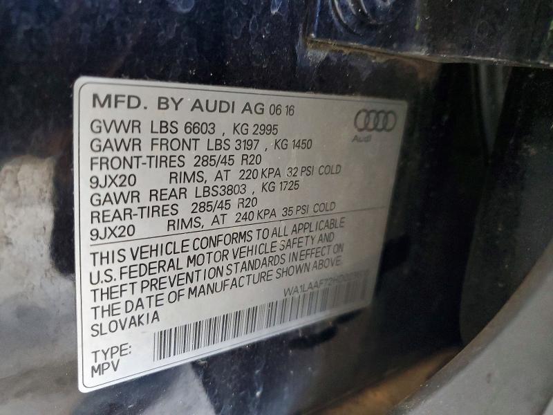 Aukcja sprzedaży 2017 Audi Q7, vin: WA1LAAF72HD023606, numer aukcji: 69290416