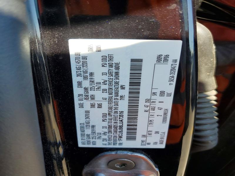 Aukcja sprzedaży 2020 Ford Escape, vin: 1FMCU9J98LUA73516, numer aukcji: 68132096