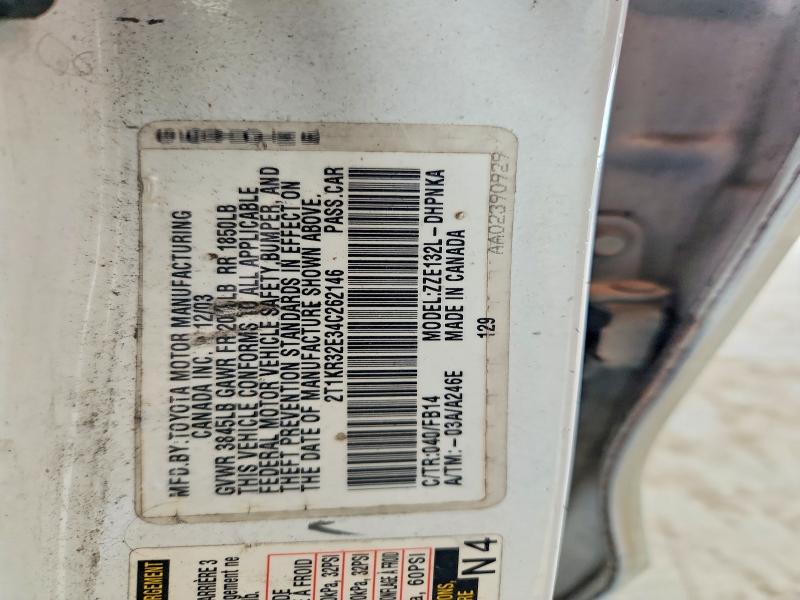 2004 Toyota Matrix მანქანა იყიდება აუქციონზე, vin: 2T1KR32E34C262146, აუქციონის ნომერი: 70870596