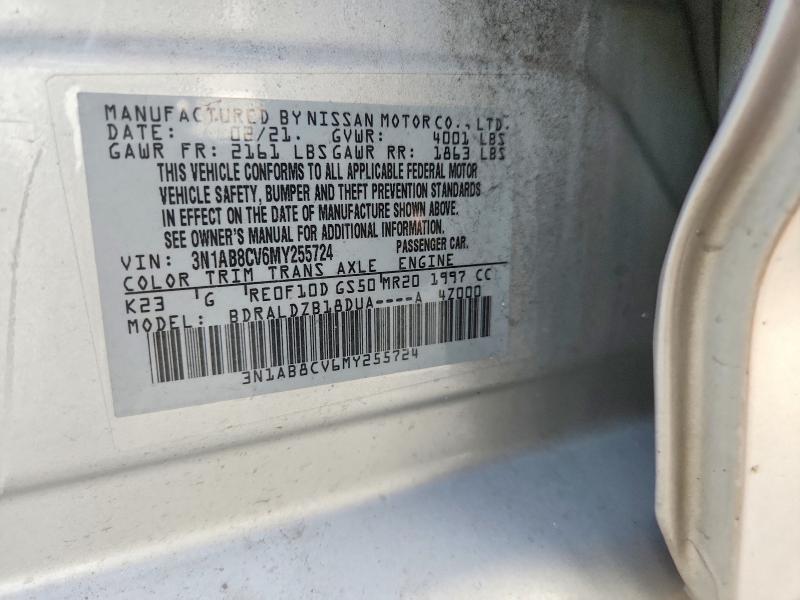 69617556 :رقم المزاد ، 3N1AB8CV6MY255724 vin ، 2021 Nissan Sentra مزاد بيع