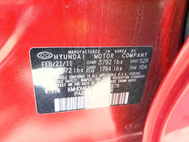 69123596 :رقم المزاد ، KMHDH4AE4BU111878 vin ، 2011 Hyundai Elantra مزاد بيع