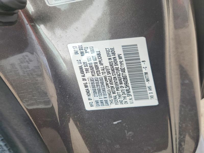 Продаж на аукціоні авто 2013 Honda Odyssey, vin: 5FNRL5H94DB071482, номер лоту: 67370006