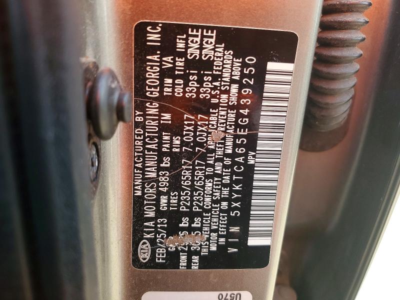 Aukcja sprzedaży 2014 Kia Sorento, vin: 5XYKTCA65EG439250, numer aukcji: 67806106