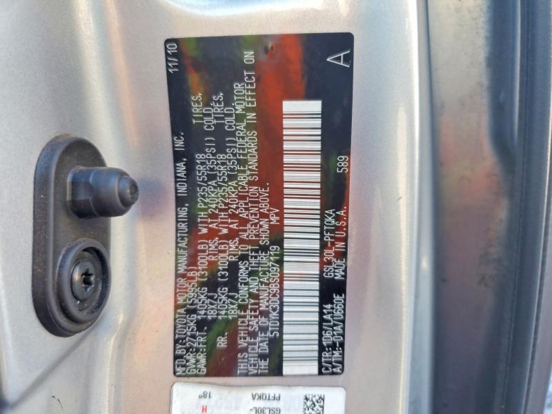 Продаж на аукціоні авто 2011 Toyota Sienna, vin: 5TDYK3DC9BS097119, номер лоту: 68559786