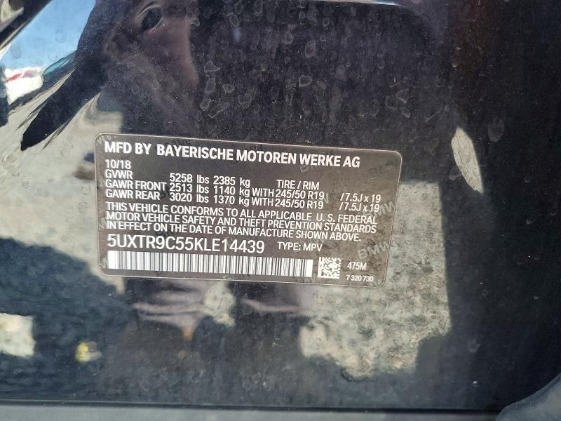 Aukcja sprzedaży 2019 Bmw X3, vin: 5UXTR9C55KLE14439, numer aukcji: 67980186