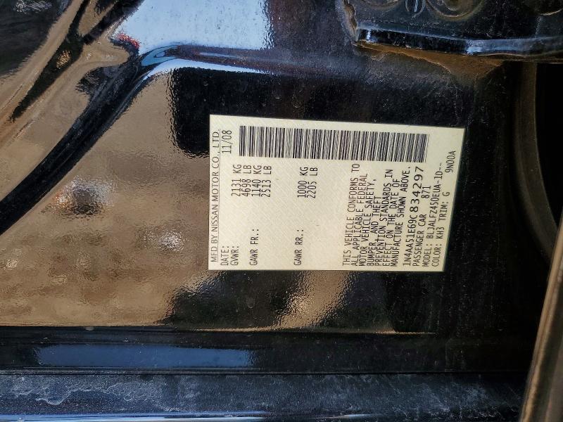 2009 Nissan Maxima მანქანა იყიდება აუქციონზე, vin: 1N4AA51E69C834297, აუქციონის ნომერი: 66486256