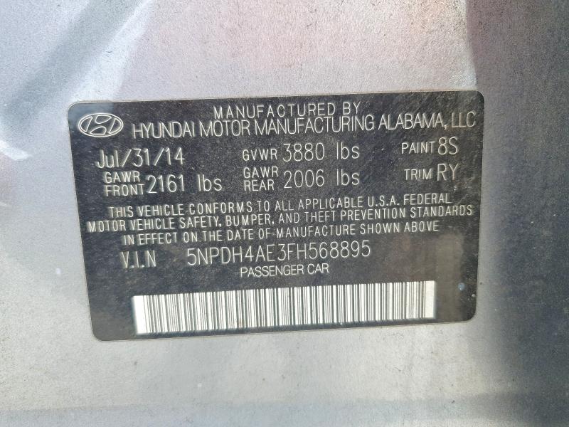 Продаж на аукціоні авто 2015 Hyundai Elantra, vin: 5NPDH4AE3FH568895, номер лоту: 67445896