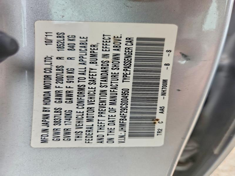 Aukcja sprzedaży 2012 Honda Civic, vin: JHMFB4F29CS004950, numer aukcji: 68210556
