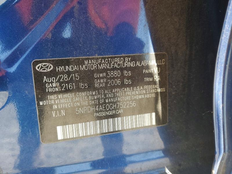 Продажа на аукционе авто 2016 Hyundai Elantra, vin: 5NPDH4AE0GH752256, номер лота: 71041416