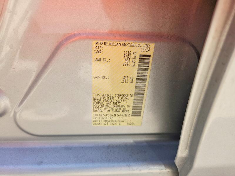 68130886 :رقم المزاد ، 1N4AB7AP6EN854882 vin ، 2014 Nissan Sentra مزاد بيع