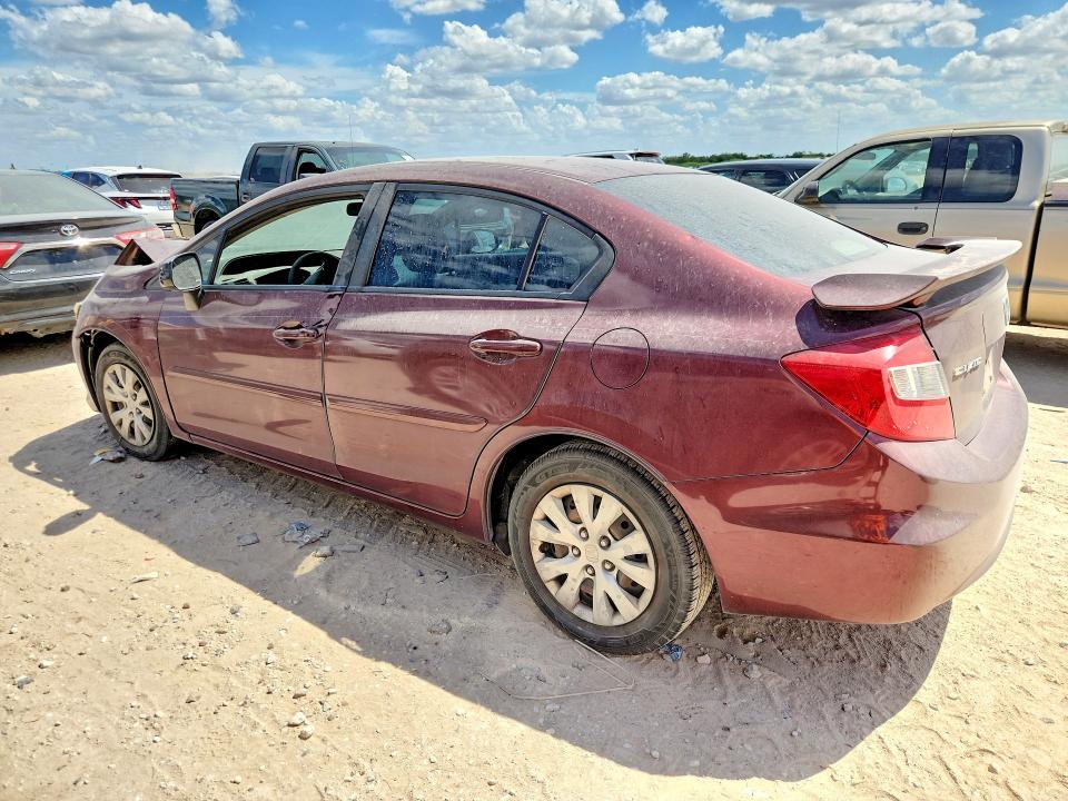 68435566 :رقم المزاد ، 2HGFB2F54CH612836 vin ، 2012 Honda Civic مزاد بيع