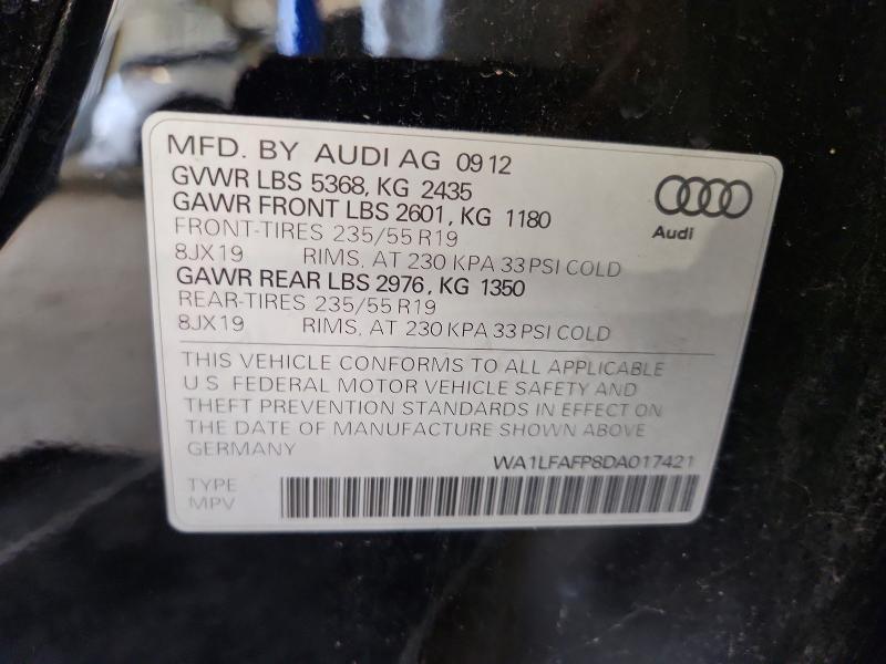 Aukcja sprzedaży 2013 Audi Q5, vin: WA1LFAFP8DA017421, numer aukcji: 70258986