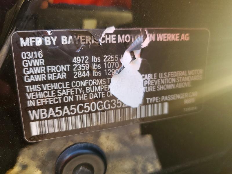 Aukcja sprzedaży 2016 Bmw 528, vin: WBA5A5C50GG352081, numer aukcji: 69049646