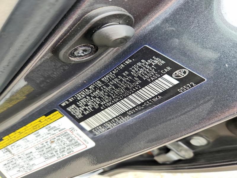 Продажа на аукционе авто 2007 Toyota Camry, vin: 4T1BK46K27U052442, номер лота: 70161826