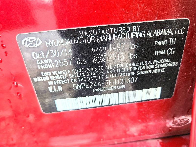 Продажа на аукционе авто 2015 Hyundai Sonata, vin: 5NPE24AF7FH121307, номер лота: 68985226
