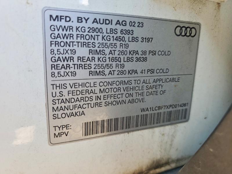 Продажа на аукционе авто 2023 Audi Q7, vin: WA1LCBF7XPD014361, номер лота: 67787836