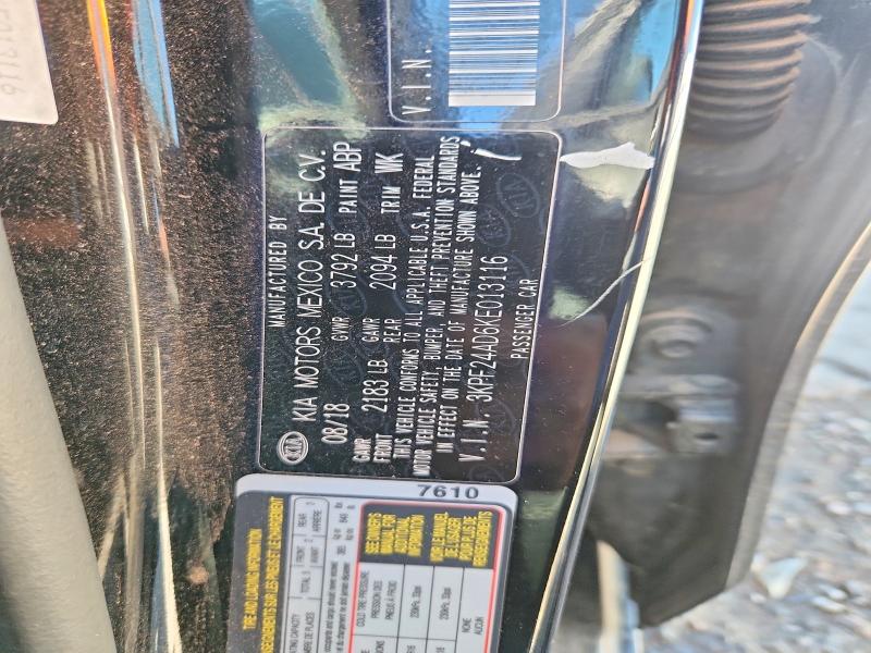 2019 Kia Forte მანქანა იყიდება აუქციონზე, vin: 3KPF24AD6KE013116, აუქციონის ნომერი: 67133446