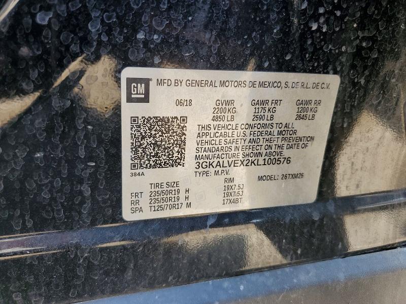 2019 Gmc Terrain მანქანა იყიდება აუქციონზე, vin: 3GKALVEX2KL100576, აუქციონის ნომერი: 67113116